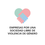 Logotipo Principal Empresas por una Sociedad libre de Vilencia de Género. Dos manos entrelazandose